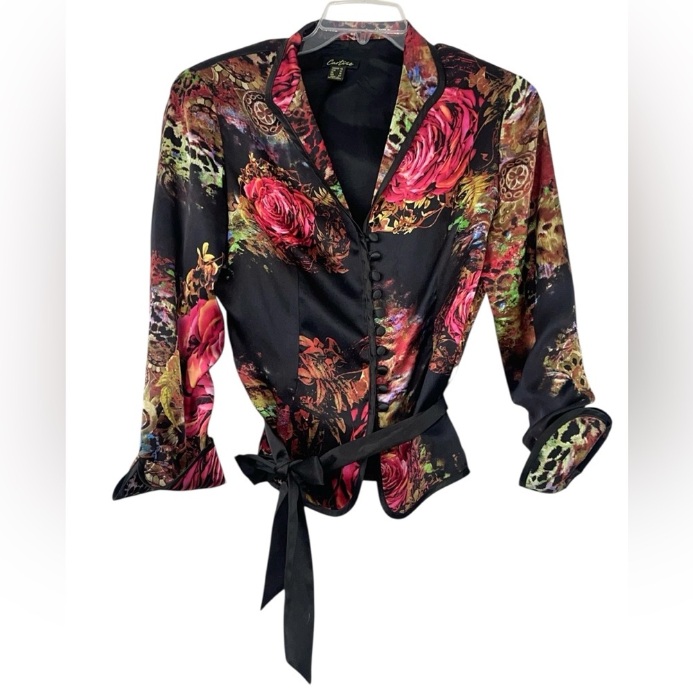 Cartise floral boho jacket. Size 12 GUC - Picture 3 of 9